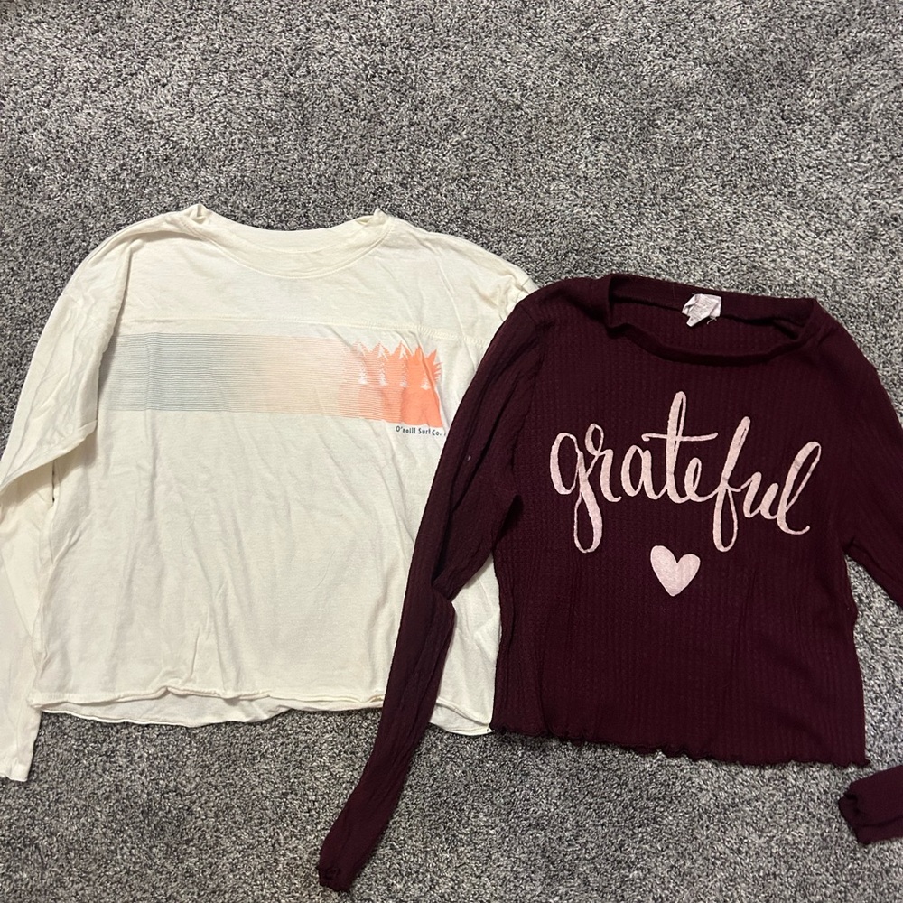 O'Neill Cream and Orange Graphic Tee
